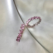 Pink Band Celine Silver Ring